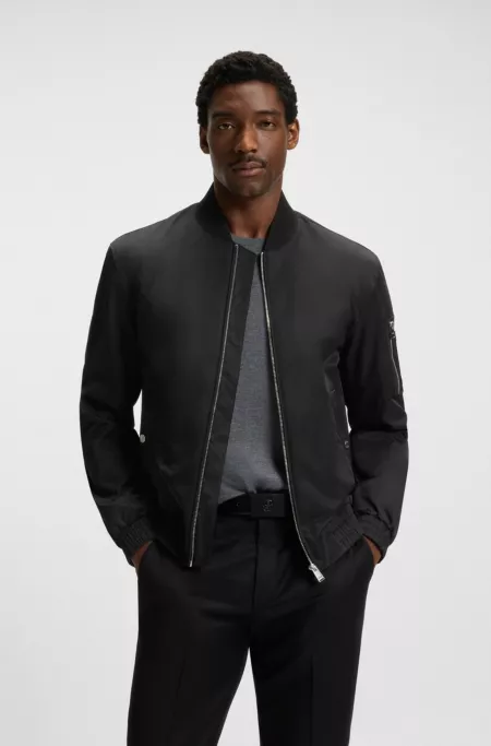 Stretch-twill jacket with water-repellent finish