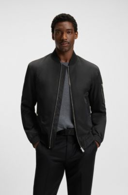 Stretch-twill jacket with water-repellent finish, Black