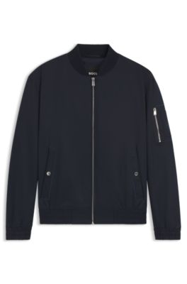 Stretch-twill jacket with water-repellent finish, Dark Blue