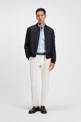 Stretch-twill jacket with water-repellent finish, Dark Blue