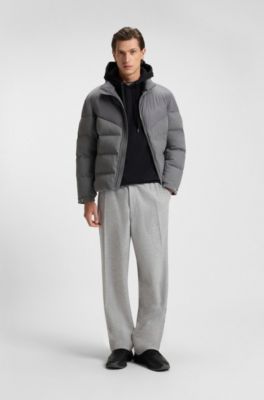 Mercerised-cotton hoodie in a relaxed fit, Black