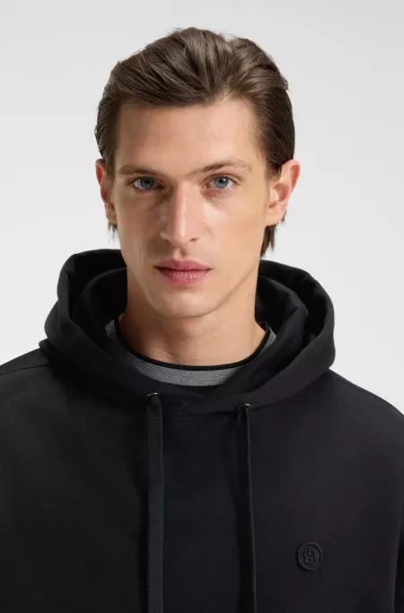 Mercerised-cotton hoodie in a relaxed fit
