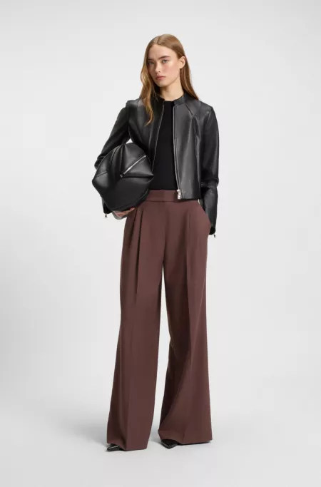Relaxed-fit trousers with twin pleats