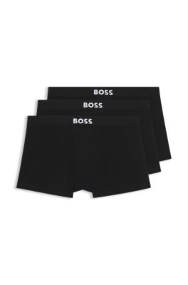 Three-pack of stretch-cotton trunks, Black