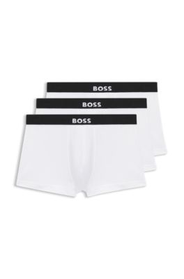 Three-pack of stretch-cotton trunks, White