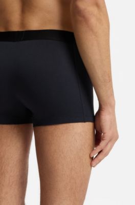 Lot de trois boxers courts en coton stretch avec taille logo, Assorted-Pre-Pack