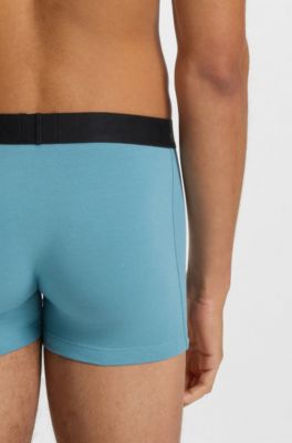 Three-pack of stretch-cotton trunks, Patterned