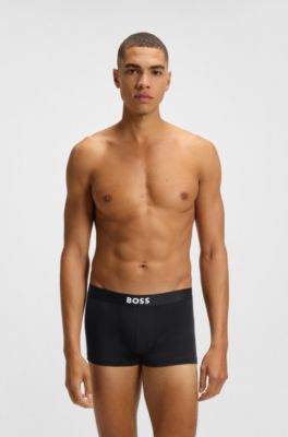 Three-pack of stretch-cotton trunks, Patterned