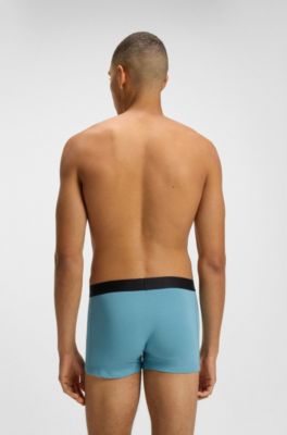 Three-pack of stretch-cotton trunks, Patterned
