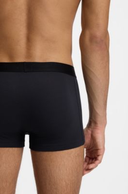 Paquete de tres calzoncillos de algod&oacute;n el&aacute;stico con logo en la cintura, Fantas&iacute;a