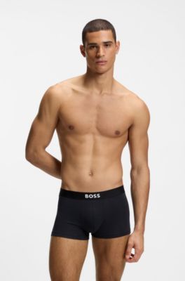 Three-pack of stretch-cotton trunks, Patterned