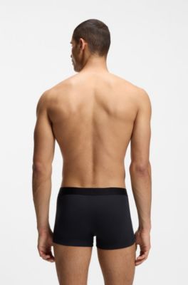 Lot de trois boxers courts en coton stretch, Fantaisie