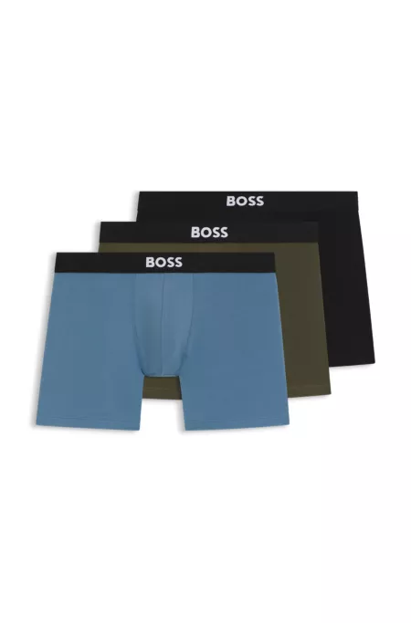 Three-pack of boxer briefs in stretch cotton