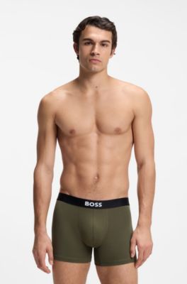 Paquete de tres calzoncillos b&oacute;xer en algod&oacute;n el&aacute;stico, Cal