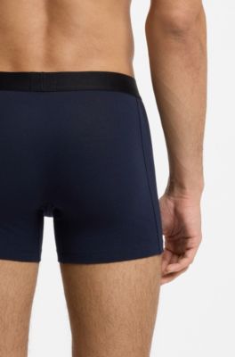 Paquete de tres calzoncillos b&oacute;xer en algod&oacute;n el&aacute;stico, Celeste