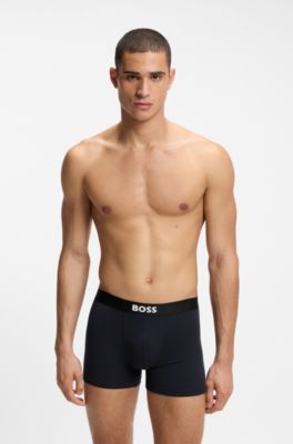 BOSS ONE paquete de tres calzoncillos b&oacute;xer en algod&oacute;n el&aacute;stico, Assorted-Pre-Pack