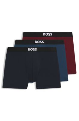 Three-pack of boxer briefs in stretch cotton, Patterned