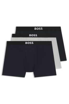 BOSS ONE paquete de tres calzoncillos b&oacute;xer con logotipo en la cinturilla, Fantas&iacute;a
