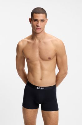 Three-pack of boxer briefs in stretch cotton, Patterned
