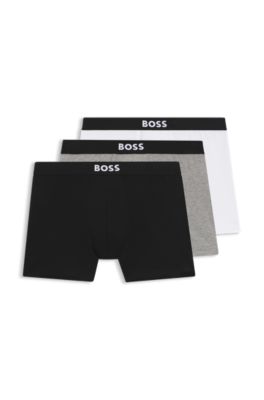 Three-pack of boxer briefs in stretch cotton, Assorted-Pre-Pack