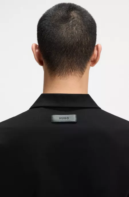 Mercerised-cotton slim-fit polo shirt with four-button placket