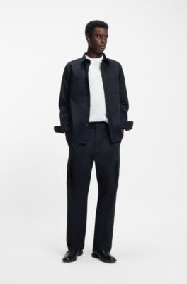 Slim-fit T-shirt in mercerised cotton, White