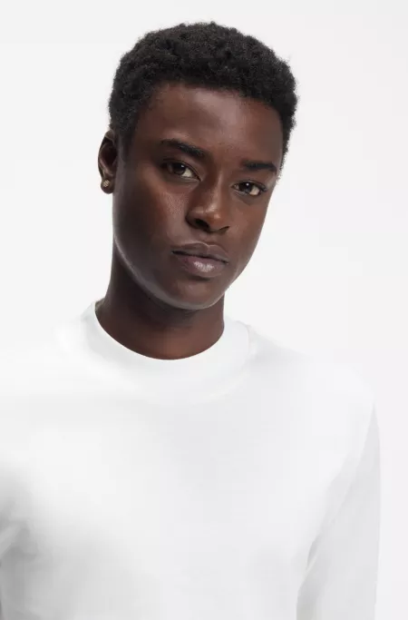 Slim-fit T-shirt in mercerised cotton