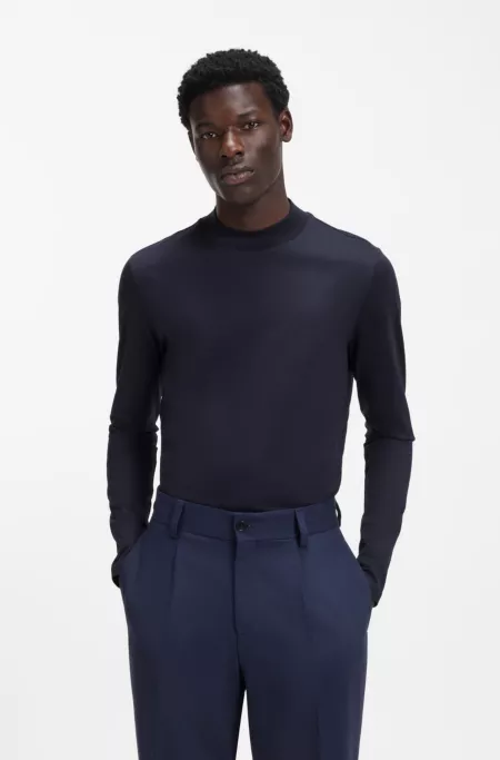 Slim-fit T-shirt in mercerised cotton