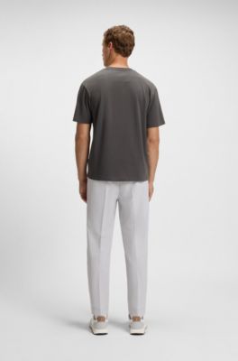 Cotton-jersey T-shirt with Double B monogram, Dark Grey