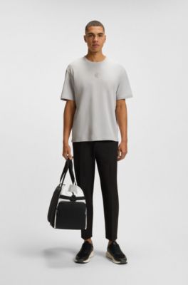 Camiseta de punto de algod&oacute;n con monograma Double&nbsp;B, Gris claro