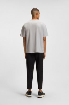 Cotton-jersey T-shirt with Double B monogram, Light Grey