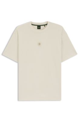 Cotton-jersey T-shirt with Double B monogram, White