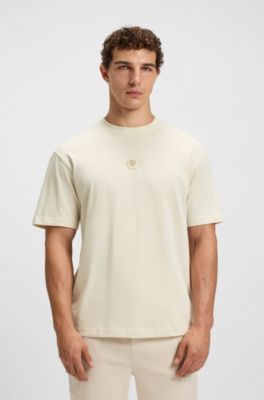 Cotton-jersey T-shirt with Double B monogram, White