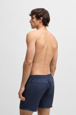 Ba&ntilde;ador plegable con insignia de logo, Azul oscuro