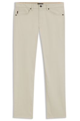 Pantalon Slim Delaware en moleskine de coton stretch, Beige clair