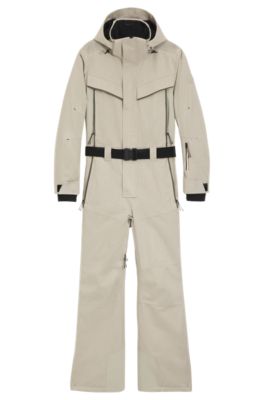 BOSS Ski suit with herringbone pattern, White