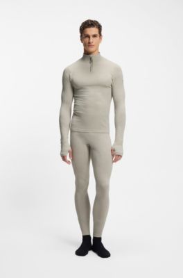Camiseta interior BOSS Esqu&iacute; en mezcla de lana, Gris claro