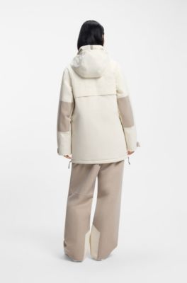 Parka BOSS Ski d&eacute;perlante, Blanc