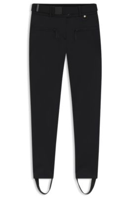 Pantalon d&eacute;perlant avec sous-pieds BOSS&nbsp;Ski, Noir