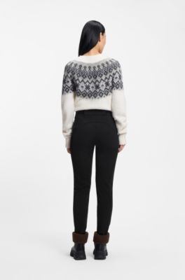 Pantalon d&eacute;perlant avec sous-pieds BOSS&nbsp;Ski, Noir