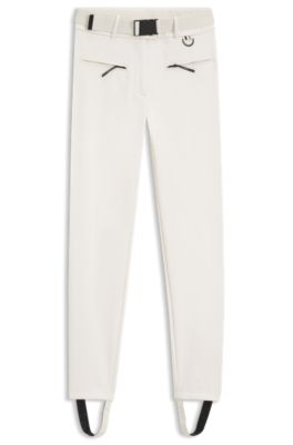 Pantalon d&eacute;perlant avec sous-pieds BOSS&nbsp;Ski, Blanc
