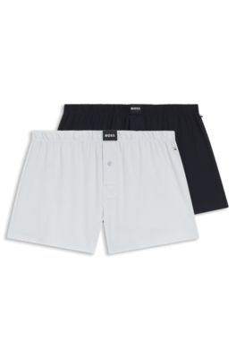 Lot de deux boxers en coton stretch, Fantaisie