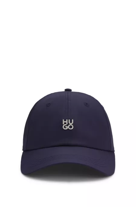 Stacked-logo cap in twill