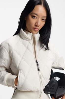BOSS Ski quilted water-repellent jacket, White