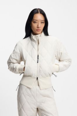 BOSS Ski quilted water-repellent jacket, White