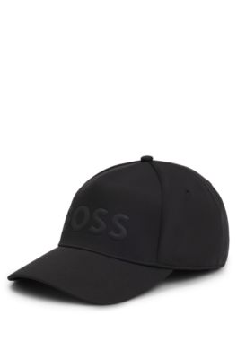 Casquette en mesh piqu&eacute; &agrave; logo ton sur ton, Noir