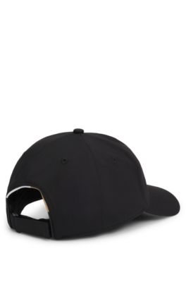 Casquette en mesh piqu&eacute; &agrave; logo ton sur ton, Noir