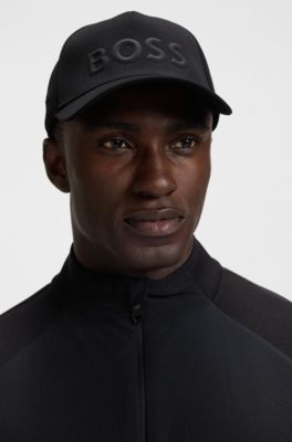 Gorra de piqu&eacute; de malla con logotipo tonal, Negro