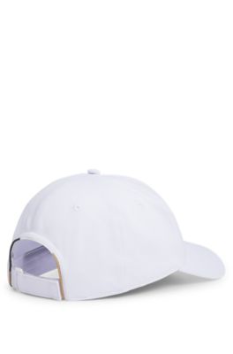 Tonal-logo cap in mesh piqu&eacute;, White
