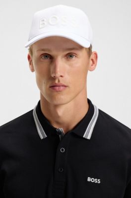 Tonal-logo cap in mesh piqu&eacute;, White